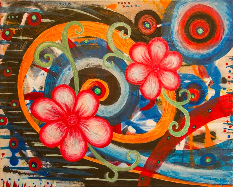 Blooming Painting by Artist Kristy Lewellen