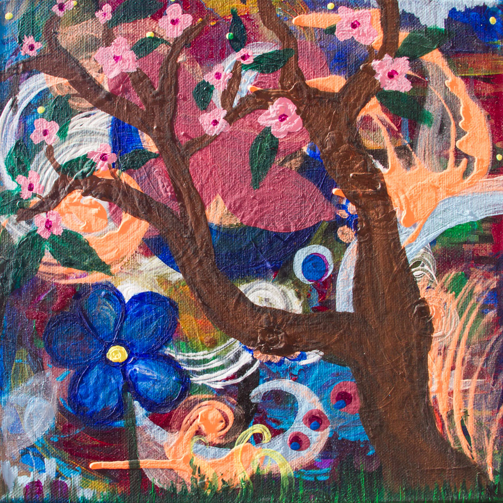 "Blooming Tree" painting by Kristy Lewellen