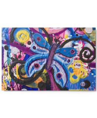 Blue Butterfly original artwork by Kristy Lewellen