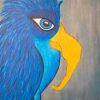 Blue Bird original artwork by Kristy Lewellen
