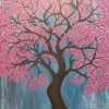 Cherry Blossom acrylic painting by artist Kristy Lewellen.