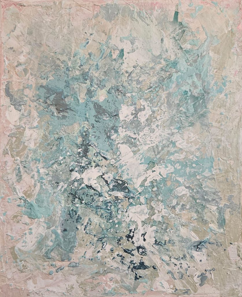 Coastal abstract painting by Kristy Lewellen